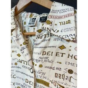 Vintage 1980s Paul Et Duffier Unique Latin Language‎ Oversized Shirt M Statement